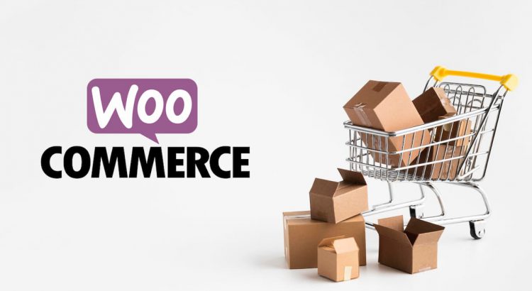 Logotipo Woocommerce ao lado de caixas de encomendas, representando como utilizar o plugin Frenet para Woocommerce em uma loja virtual